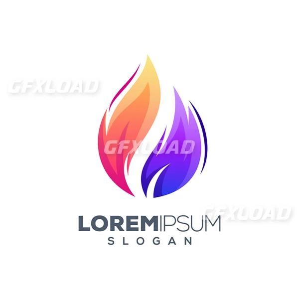 Fire Colorful Logo Design Template