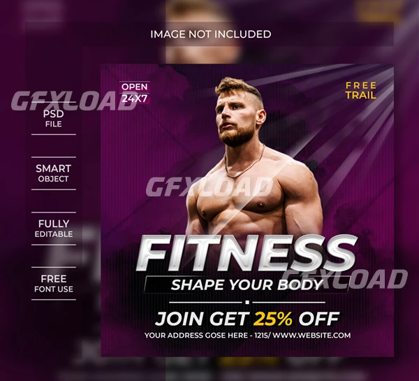 Fitness Social Media Post Template