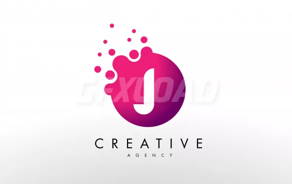Dots Letter J Logo