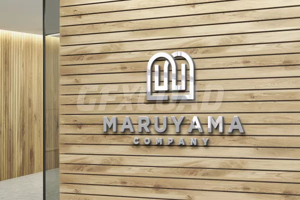 Logo Mockup 3D Wood Wall