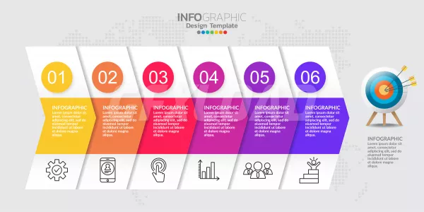 Modele Infographie Chronologie Six Etapes