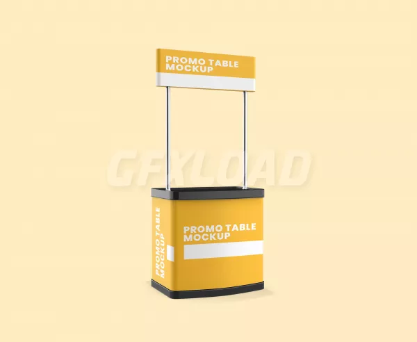 Promo Table Realistic Mockup