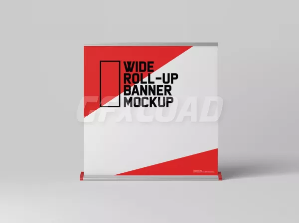 Wide Roll Up Banner Mockup