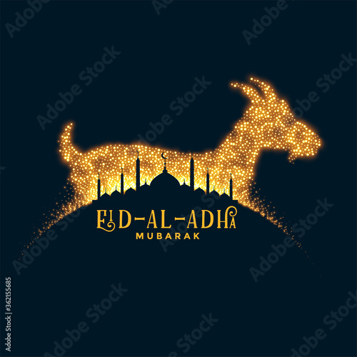 Bakrid eid al adha festival sparkle background design