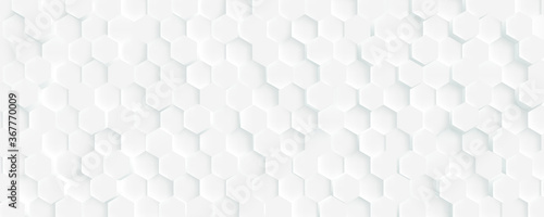 Free Download 3D Futuristic Honeycomb Mosaic White Background Realistic Geometric Mesh Cells Texture Abstract White Vector Wallpaper With Hexagon Grid - GFXLoad
