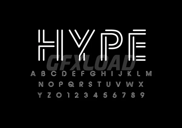 Vector Of Modern Abstract Font And Alphabet