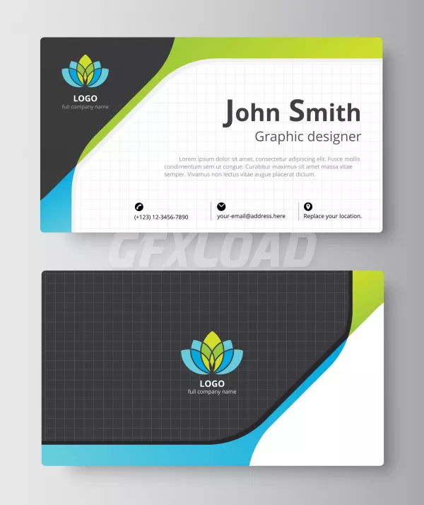 Business Greeting Card Template Design Introduce Card Include Sample Text Position Vector Illustration Desi