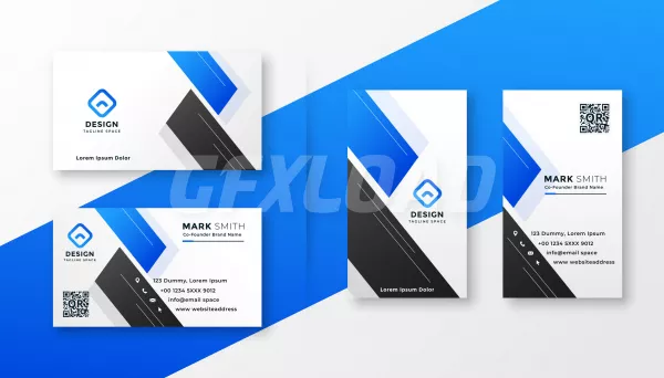 Clean Blue Business Card Stylish Design