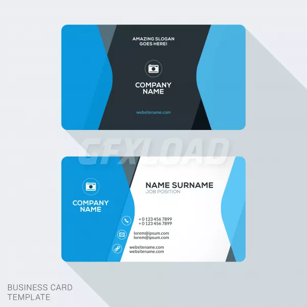 Free Download Creative And Clean Corporate Business Card Template - GFXLoad