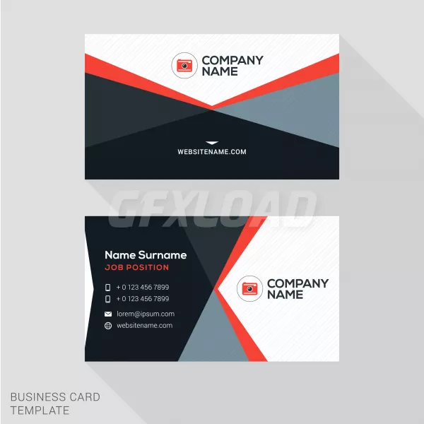 Creative Business Card Vector Template Flat Design Vector Illustration Stationery Design