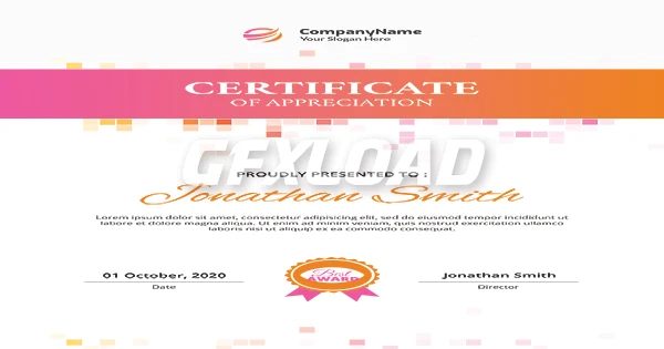 Vertical High End Professional Certificate Template
