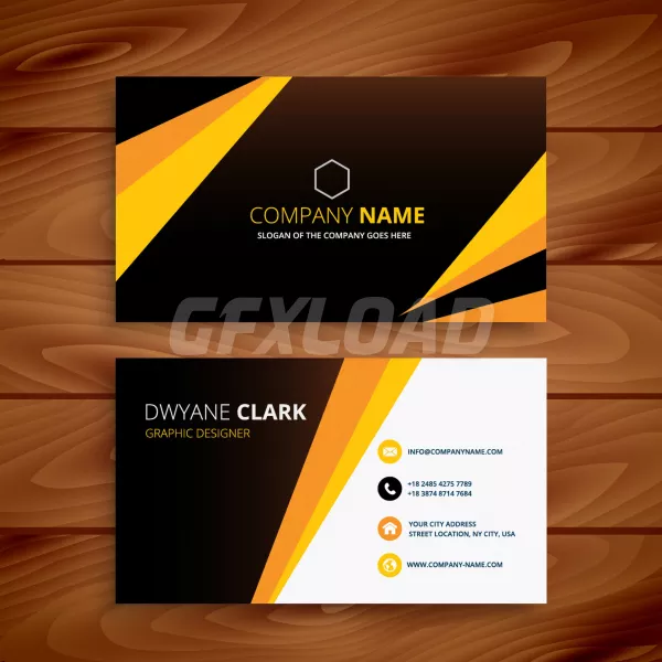 Creative Yellow And Black Business Card