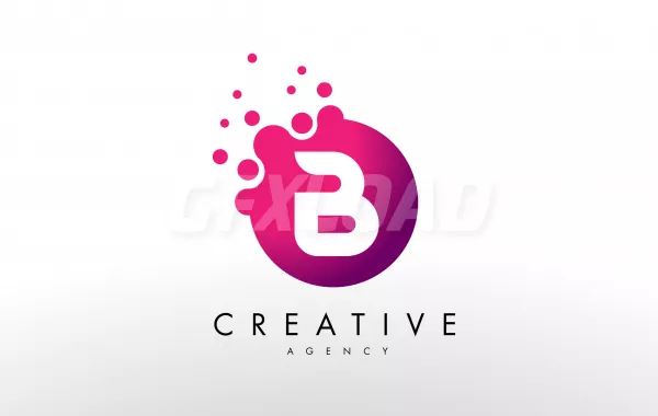 Dots Letter B Logo