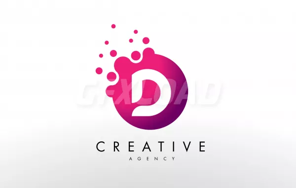 Dots Letter D Logo