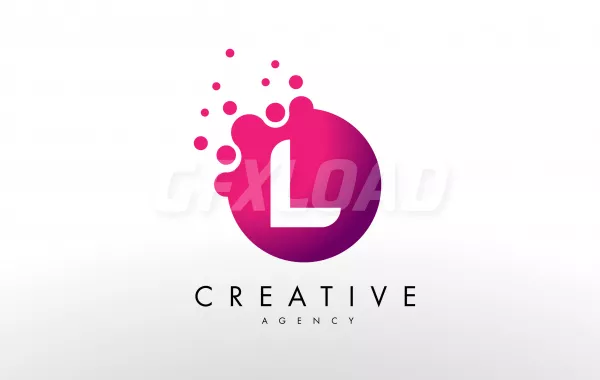 Dots Letter L Logo