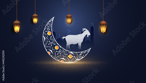 Eid mubarak and eid ul adha background template design