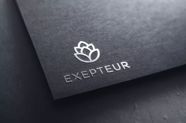 Silver Logo Mockup Paper