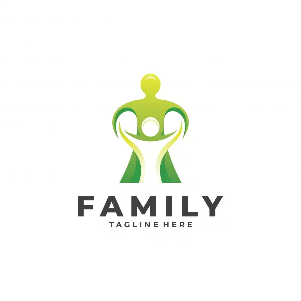 Abstract Human People Parent Child Family Logo