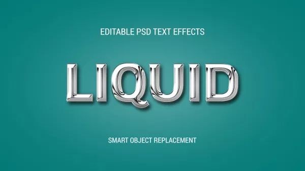 Chrome Style 3D Text Effects Editable