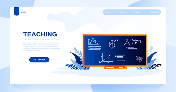 Teaching Landing Page Template With Header