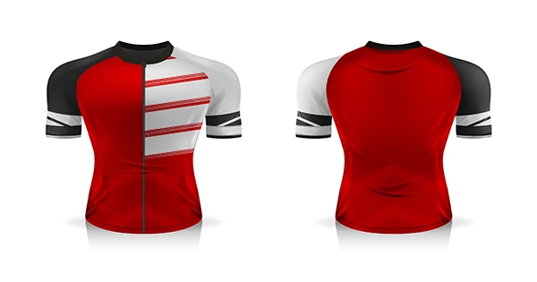 Specification Cycling Jersey Template Sport T Shirt Round Neck Uniform Bicycle Apparel Illustration Separate Work Lay