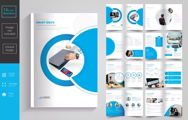 Business 16 Pages Brochure Design Template