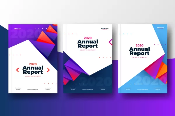 Colorful Abstract Annual Report Template