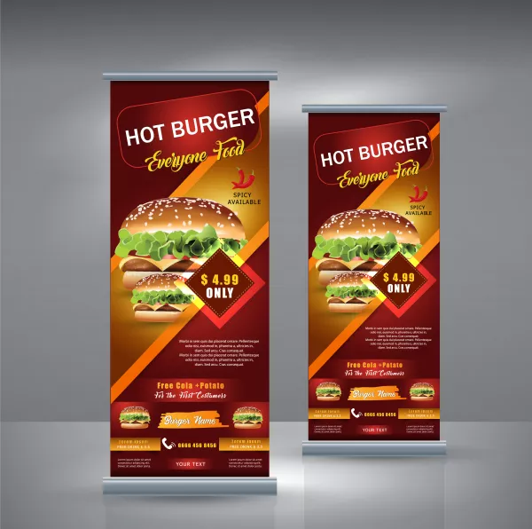 Roll Up Banner Business Design Background