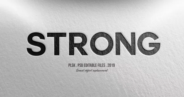 Strong 3D Text Style Effect