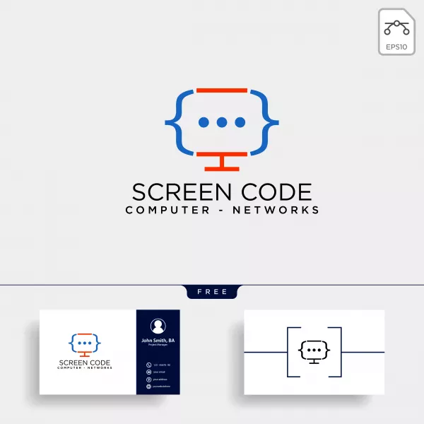 Code Programming Logo Template Vector Illustration