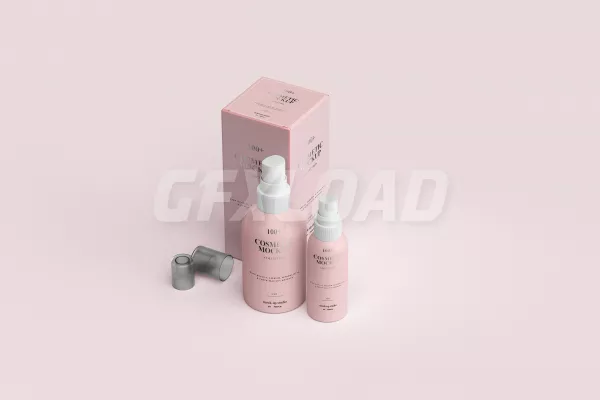 Cosmetic Spray Bottle Mockups