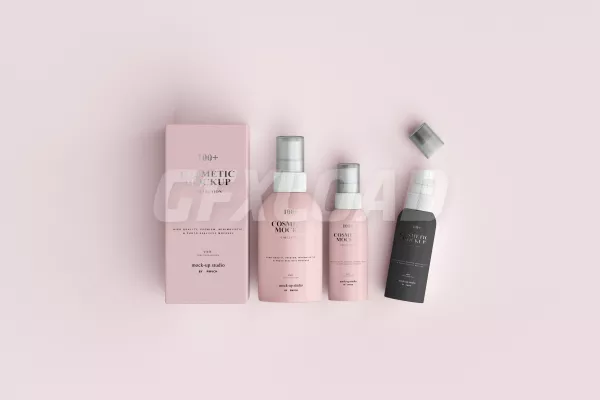 Cosmetic Spray Bottle Mockups