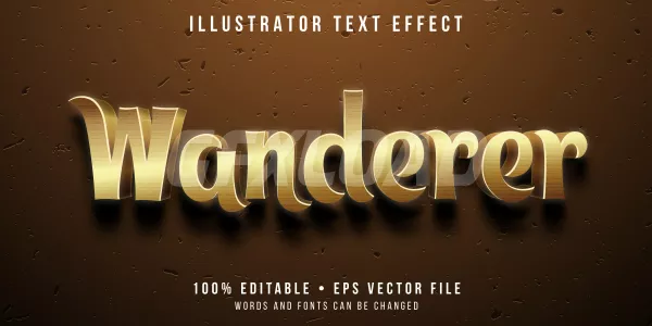 Editable Text Effect Desert Wanderer Style