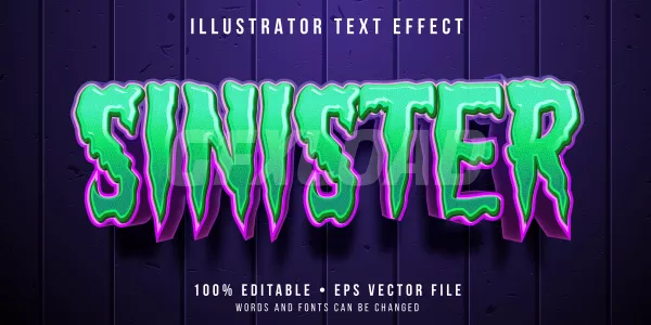 Editable Text Effect Green Halloween Style