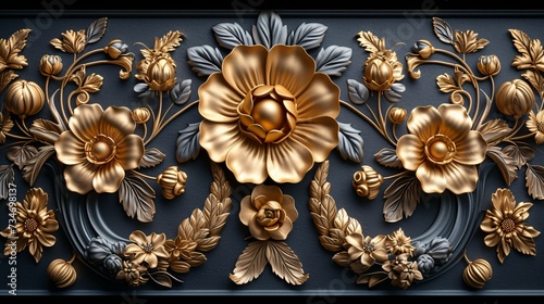 Free Download Golden Flower Decorations For A Modern May Wedding Generative Ai - GFXLoad