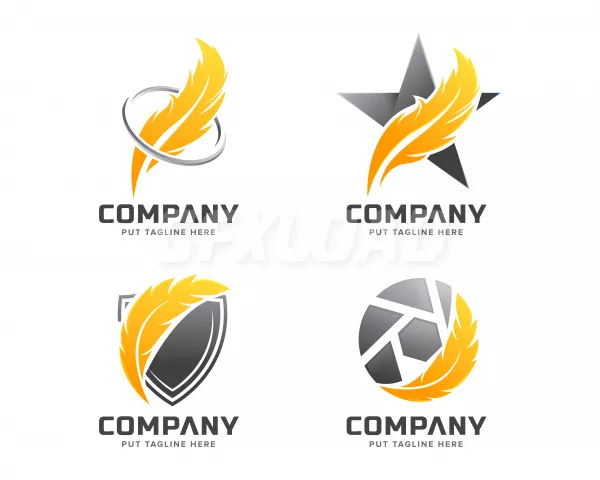 Free Download Feather Logo Template Company - GFXLoad