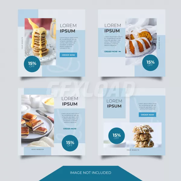 Food Culinary Social Media Ads Banner Post Template Collection