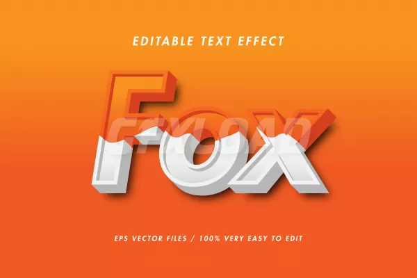 Fox Text Effect Premium Editable Text