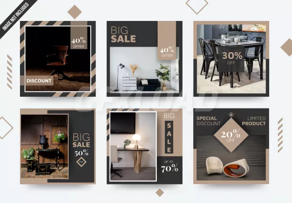 Furniture Elegant Social Media Post Template