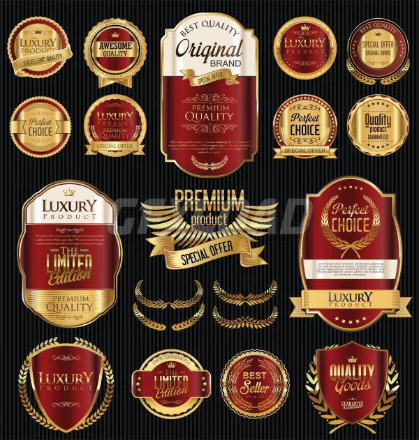 Golden Badges Labels