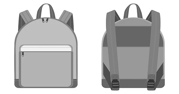 Backpack Vector Illustration Flat Sketches