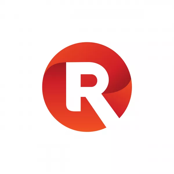 Letter R Circle Logo Vector