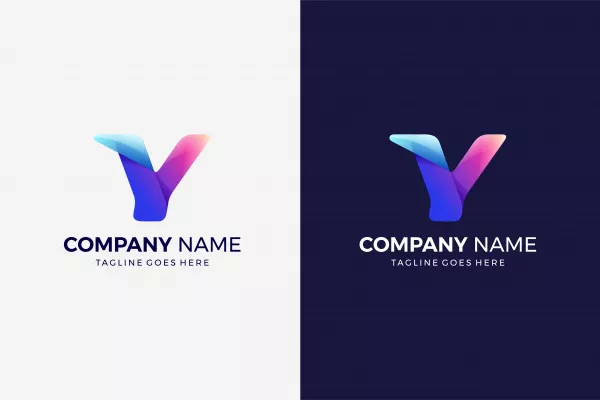 Logo Moderne Lettre Y Modele Conception Multicolore Degrade Initial