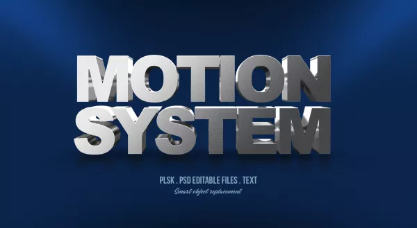 Motion System 3D Text Style Effect