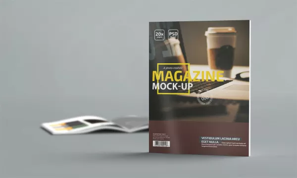 Photos Realistic Magazine Mockup