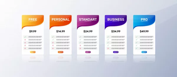 Pricing Table Template Set