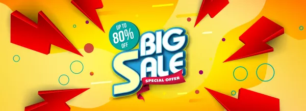 Sale Banner Template Big Sale Special Up 80 Off