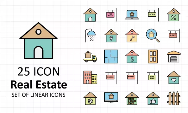 Free Download Real Estate Icon Set - GFXLoad
