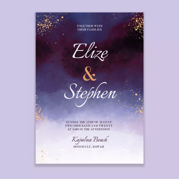 Free Download Watercolor Wash Wedding Invitation - GFXLoad