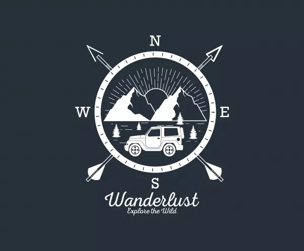 Free Download Wanderlust Adventure Logo - GFXLoad
